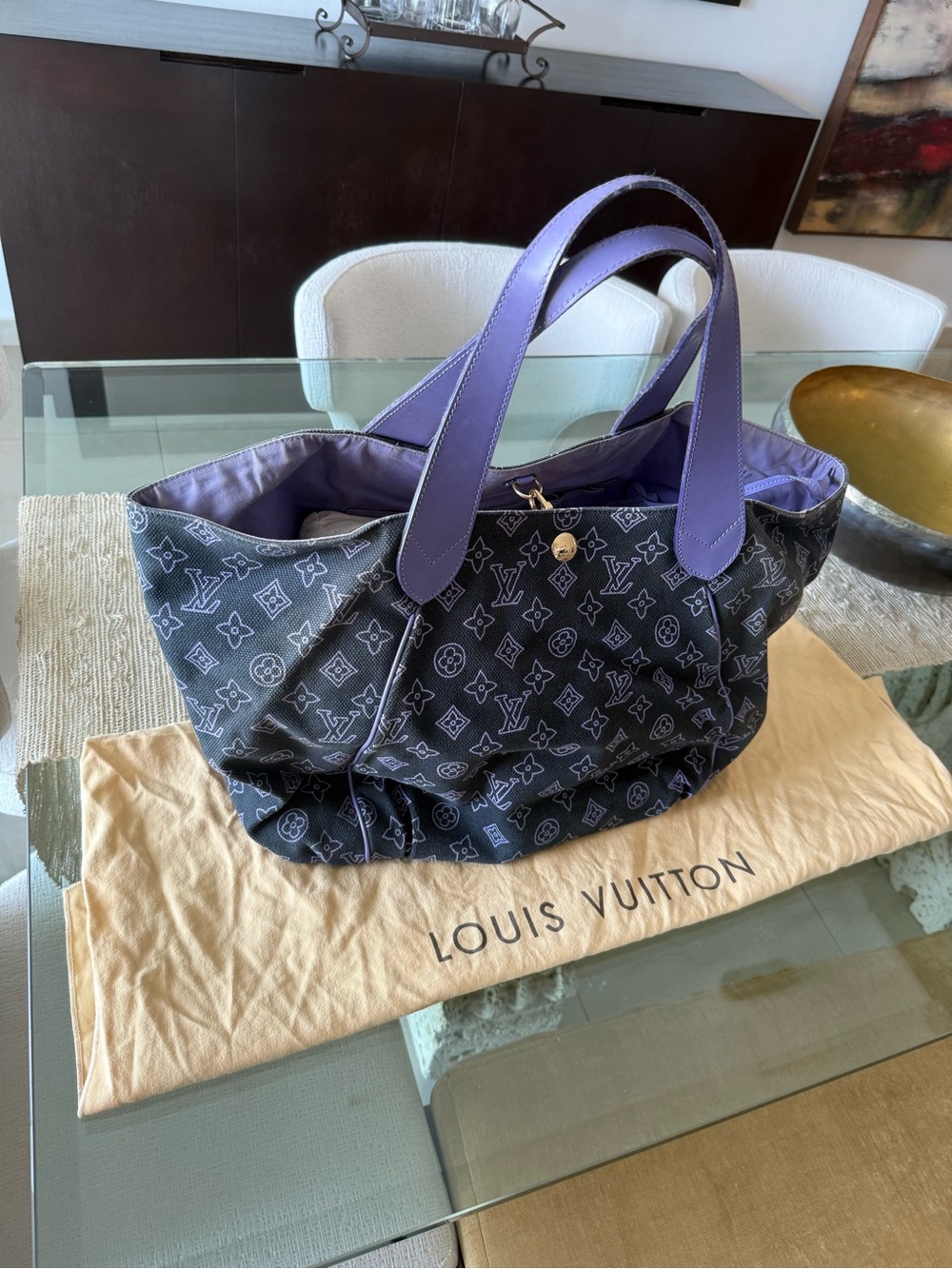 Louis Vuitton Marine Canvas Cabas Ipanema PM Bag - Picture 5 of 7